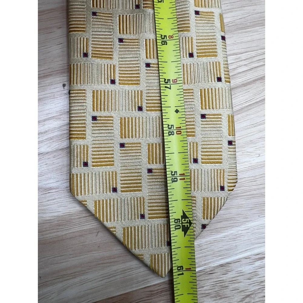 Jos A‎ Bank Signature Collection Tie Mens Silk Geometric Italy L:61